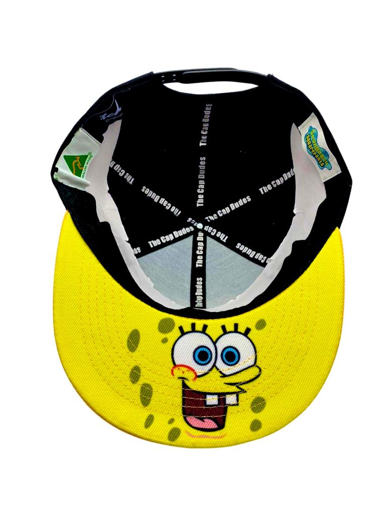 Spongebob Black Baseball Cap - Under Brim - The Cap Dudes