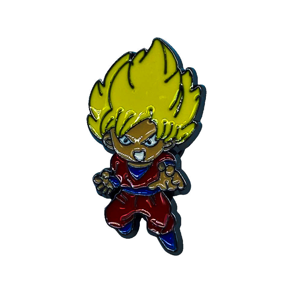 Super-sayan Goku - Dragonball Z -  Manga - Anime Brooch Accessory - Front