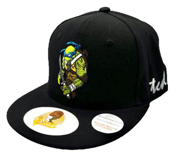 Teenage Mutant Ninja Turtles Leonardo Black Baseball Hat - The Cap Dudes - Front View