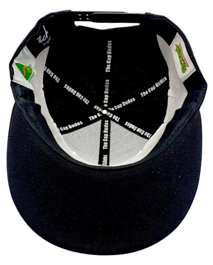TMNT  Leonardo Black Baseball Cap - Under Brim - The Cap Dudes