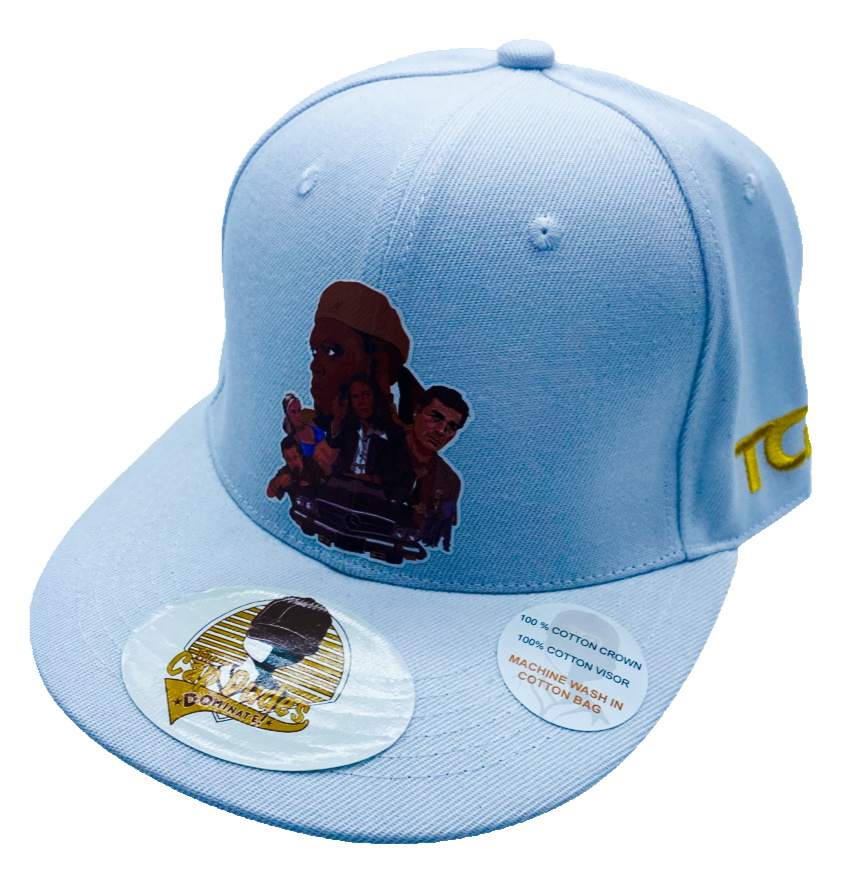 TV and Movies - Jackie Brown White Baseball Hat - The Cap Dudes - Back View