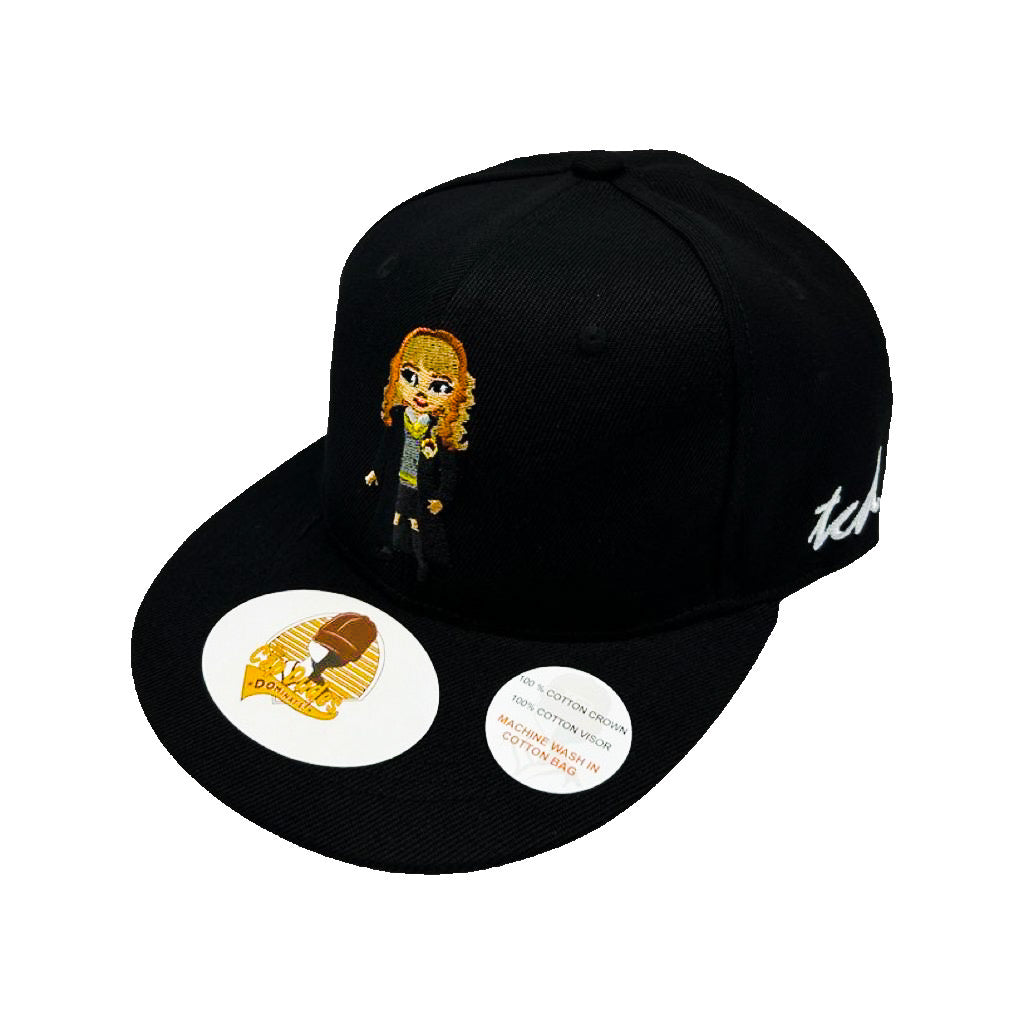  Hermione Black Baseball Hat - The Cap Dudes - Front View