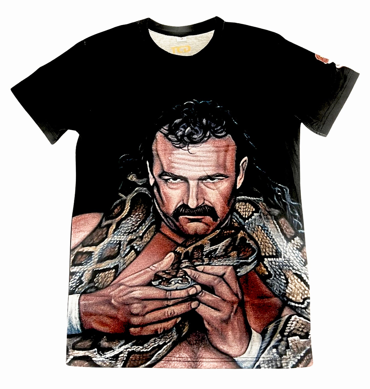 WWE Jake The Snake Black T Shirt - The Cap Dudes