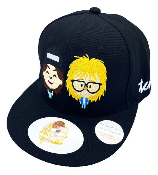 Wayne's World Black Baseball Hat - The Cap Dudes