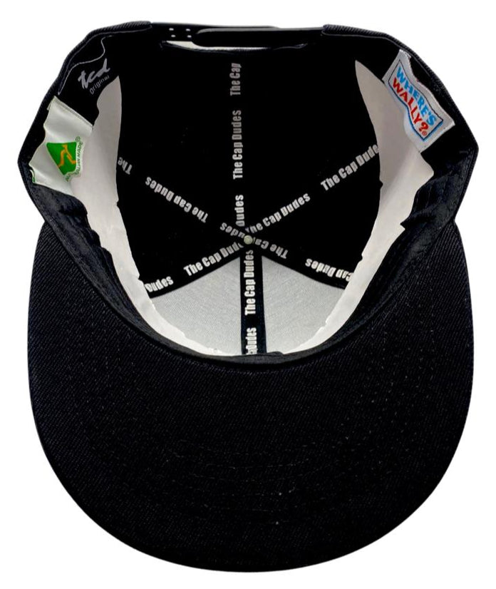 Where's Wally Black Baseball Cap - Under Brim - The Cap Dudes