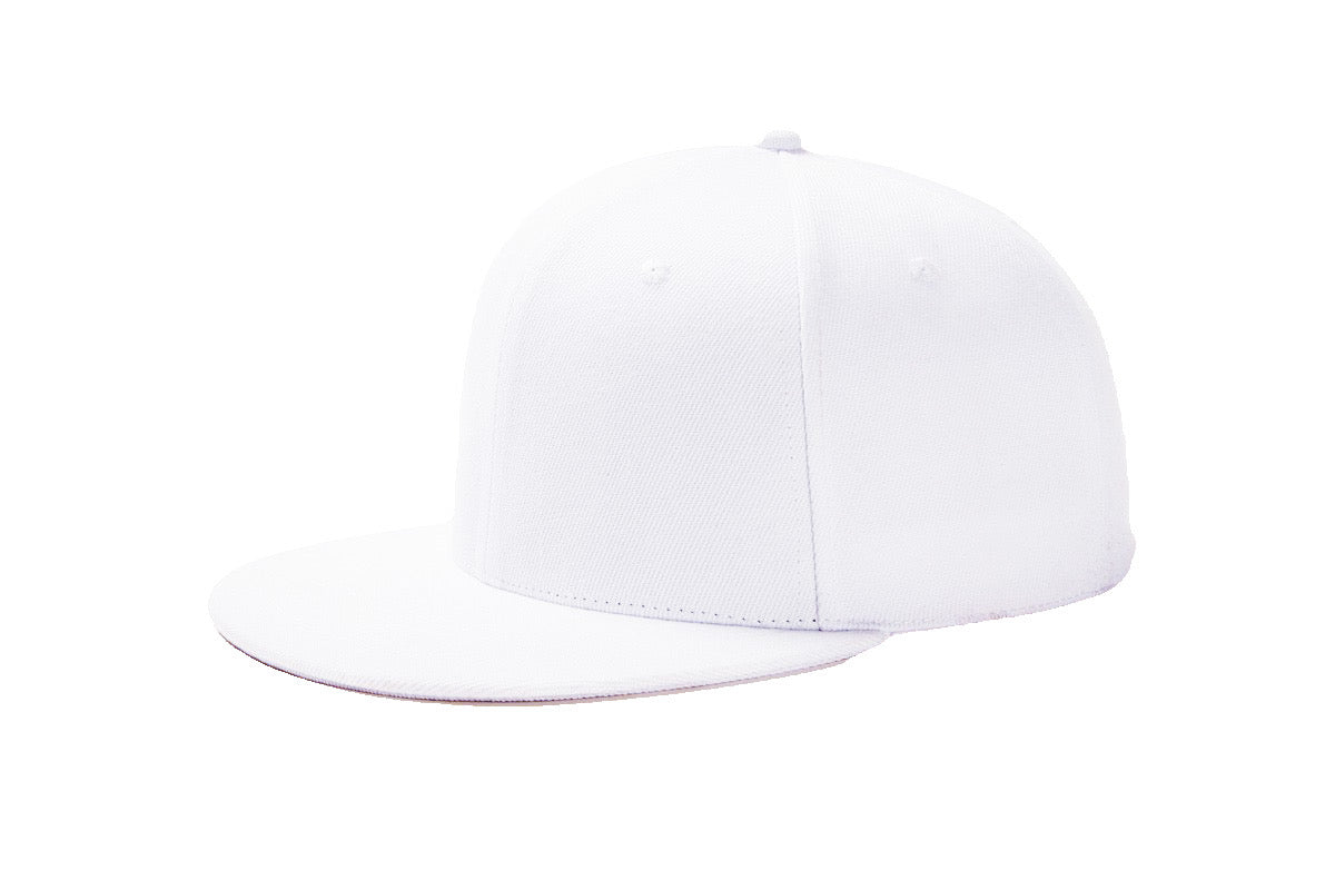 White Baseball Hat - Snapback Adjustable Fit 9Fifty Style 100% Cotton TCD