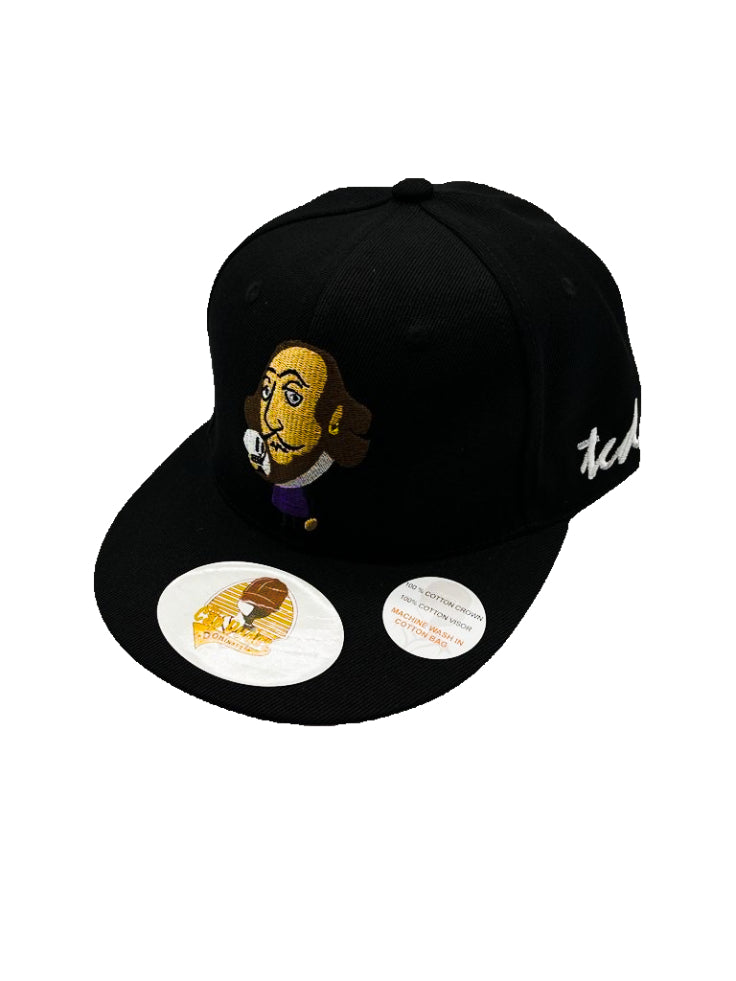 William Shakespeare Black Baseball Hat - The Cap Dudes - Front View