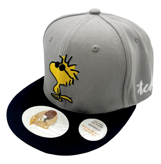 Woodstock Snoopy Grey and Black Baseball Hat - The Cap Dudes