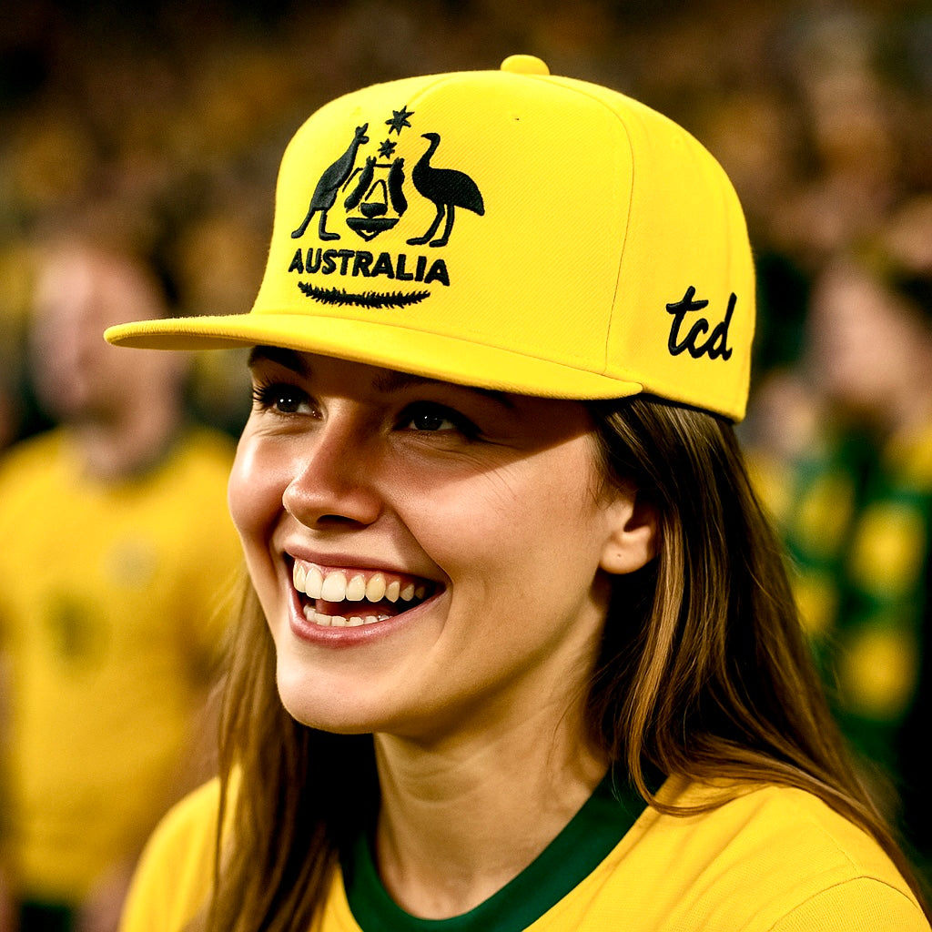 Yellow Socceroos Baseball Hat Lifestyle - The Cap Dudes