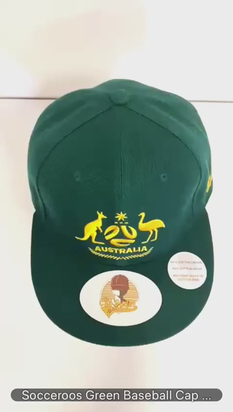 Socceroos Green Baseball Cap Video - TCD