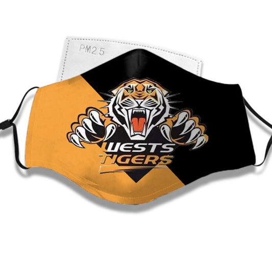 Sport - West Tigers Balmain Tigers Face Mask - National Ruby League NRL