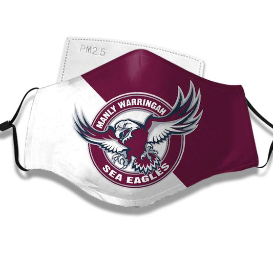 Sport - Sea Eagles - Manly Warringah Sea Eagles Face Mask - National Rugby League NRL