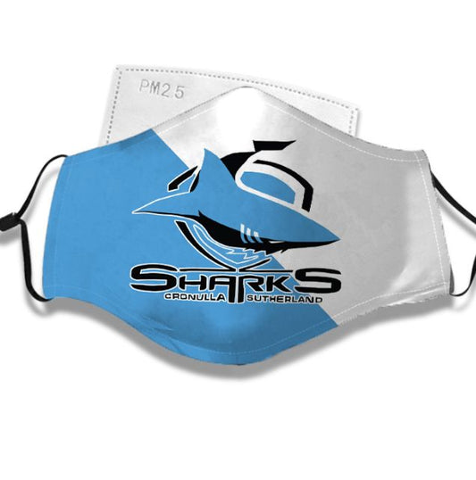 Sport - Sharks Cronulla-Sutherland Sharks Face Mask - National Rugby League NRL
