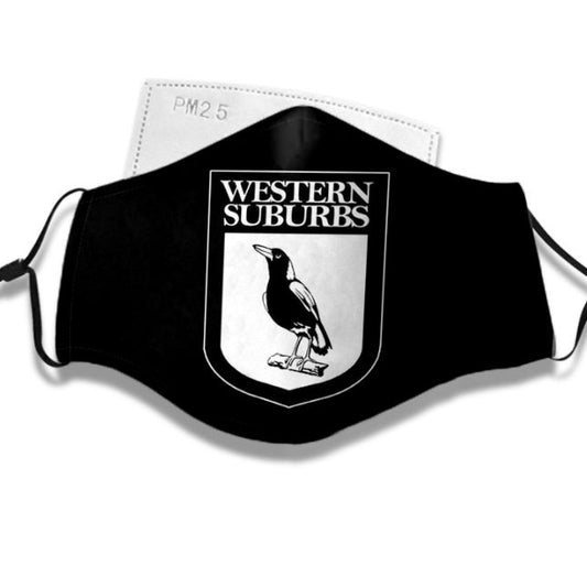 Sport - Western Suburbs Magpies Face Mask - National Rugby League NRL